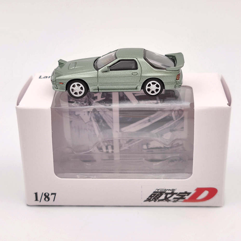 LF 1/87 Mazda Fc3s Initial D Jouets moulés sous pression Modèles de voitures Véhicules miniatures Hobby Cadeaux de collection