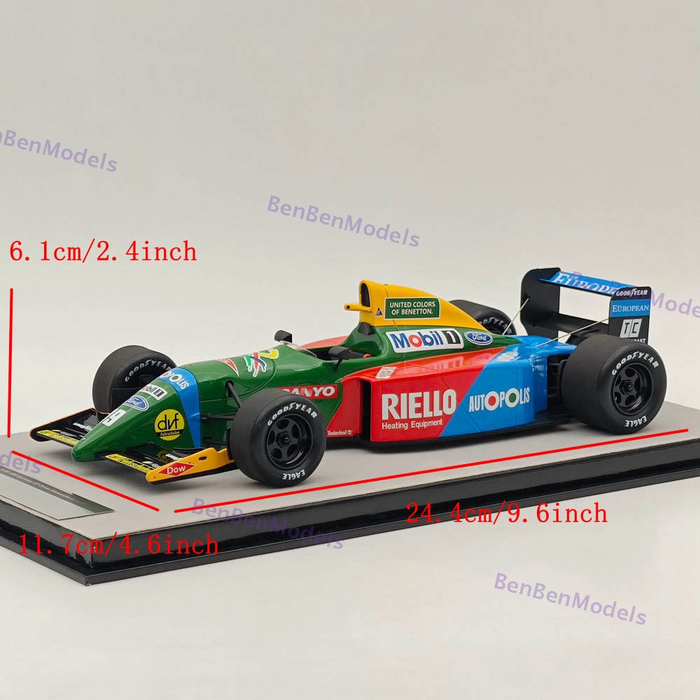 1/18 Scale Tecnomodel BENETTON F1 B190 GERMANY GP 1990 NANNINI #19 LE80 Resin