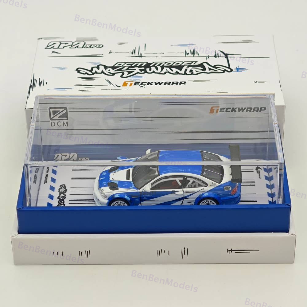 1:64 DCM BMW M3 GTR E46 NFS TECKWRAP APAXPO ZESTEK Diecast Models Car Colletible
