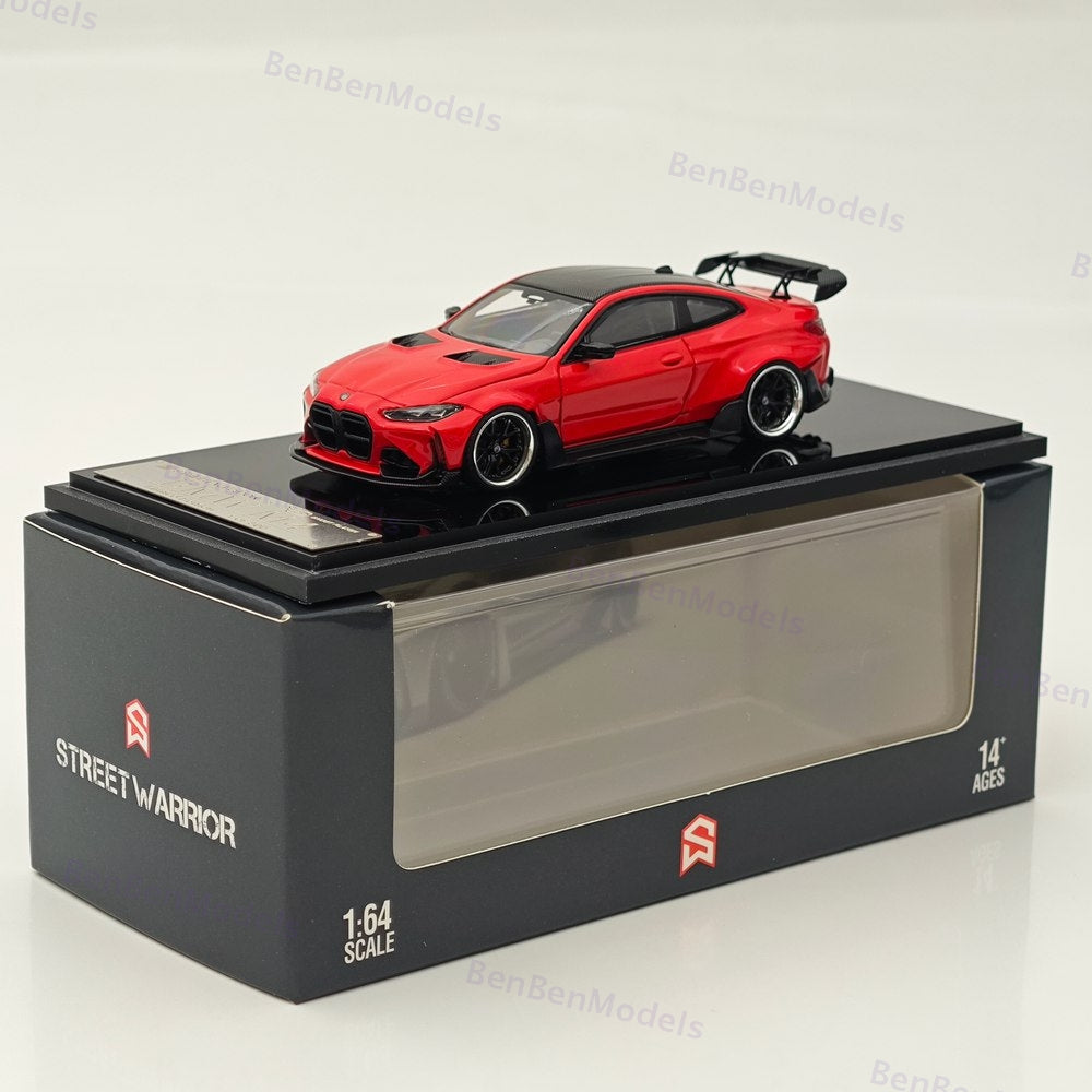 1:64 SW M4 G82 Red Sports Model Diecast Models Car Limited Collection
