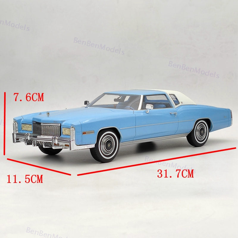 BOS 1:18 Cadillac Eldorado Coupe Blue 1976 BOS328 Resin Model Limited Collection