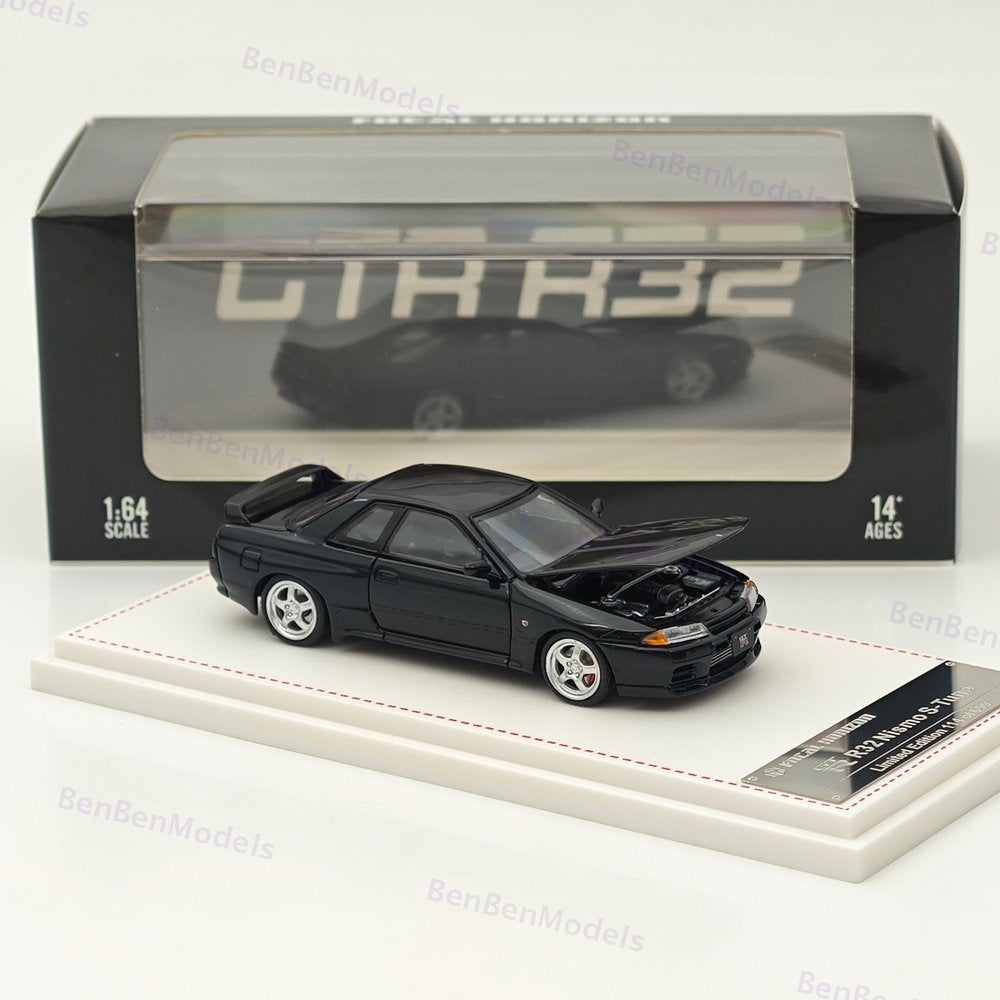FH 1:64 Nissan Skyline GTR R32 Nismo S-Tune Sports Model Black Diecast Metal Car
