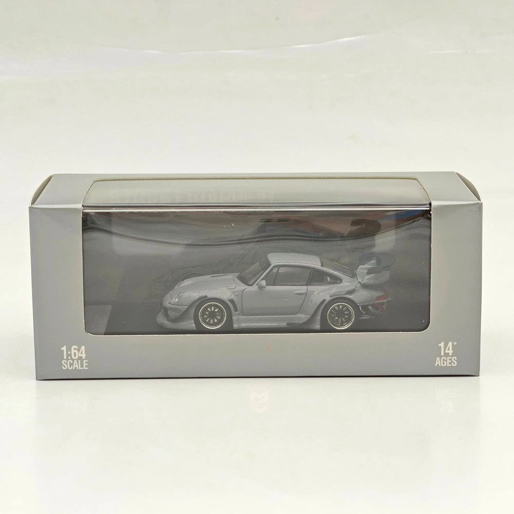 1:64 SW 993 911 Cement Grey Low & High Wing Diecast Model Car Collectible