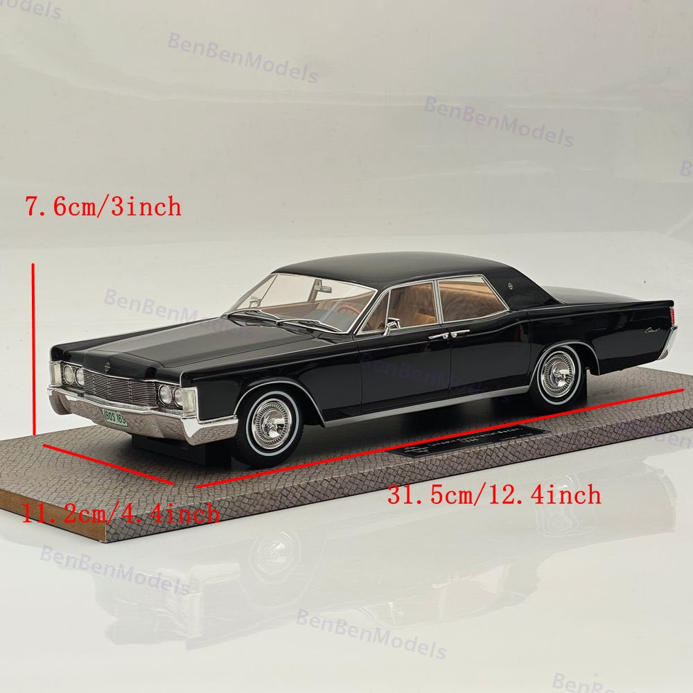 1/18 Lincoln Continental Sedan 1968 Resin Model Car Limited Collection Black