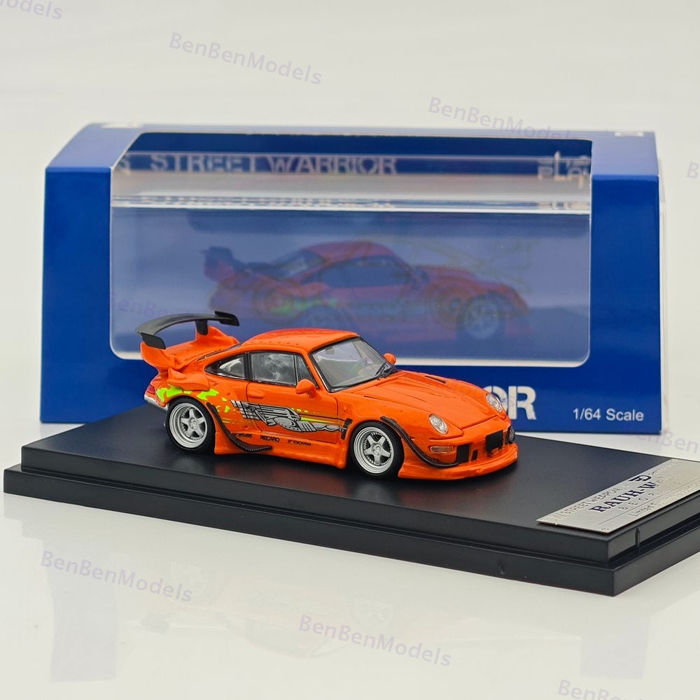 1/64 SW Porsche RWB 993 RAUH-Welt Orange Speed and Furious Diecast Metal Car
