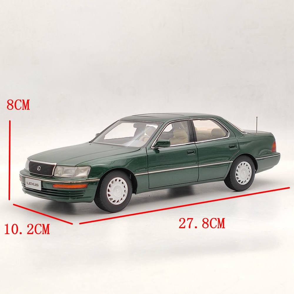 1:18 Toyota Lexus LS400 Première Génération Vert Modèle De Voiture Moulé Sous Pression Collection Jouet Ouvert Cadeau