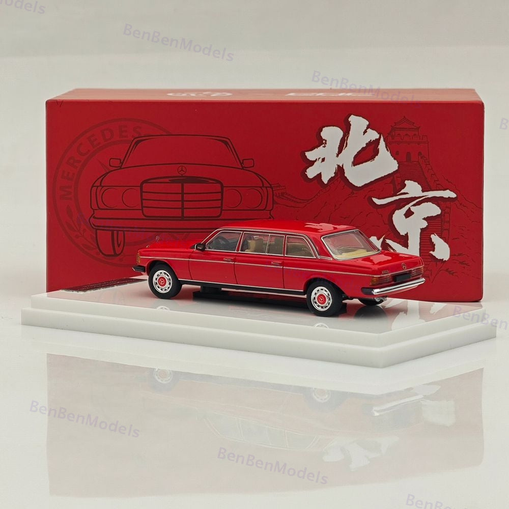 1:64 JIYI & GOC Mercedes Benz 230E V123 Beijing HEC 1976 Red Special Edition