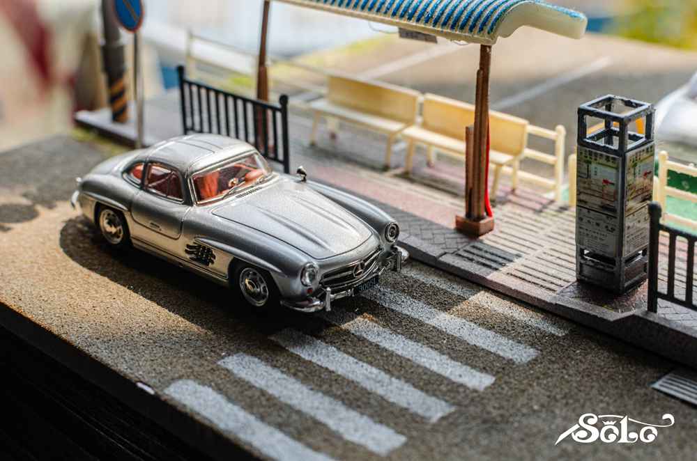 Solo1:64 Mercedes Benz 300SL Collection Diecast Toys Car Models Miniature Hobby Gifts Silvery