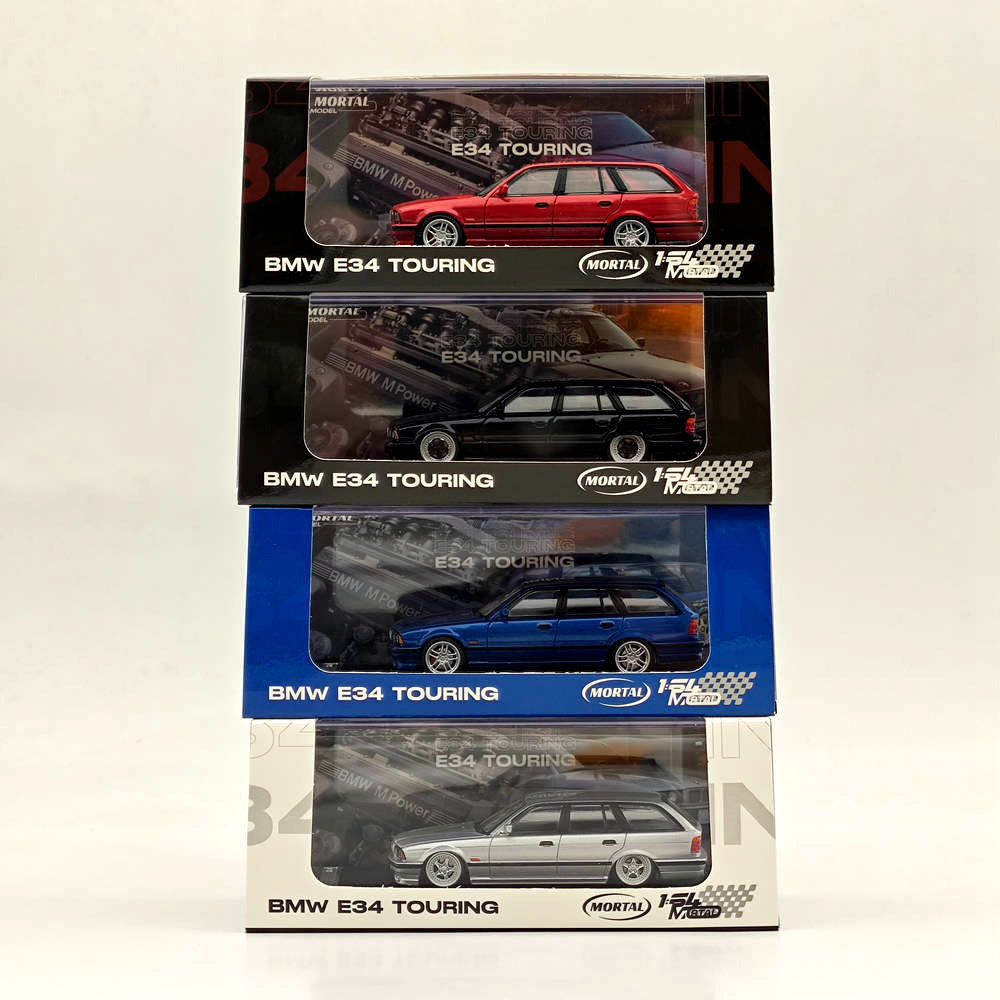 Mortal 1:64 BMW E34 M5 TOURING Wagon Openable Hood Diecast Toys Car Models Hobby Collection Gifts
