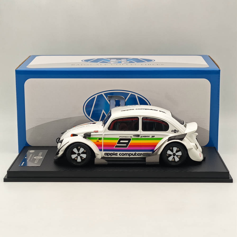 RAM Collectibles 1/18 RWB Volkswagen VW Beetle Apple WIDE BODY #9 Blanc RM0028 Modèle de voiture en résine Collection limitée