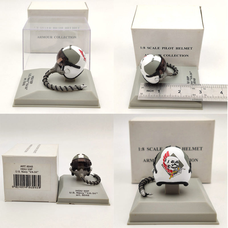 1/8 CDC Armour/Franklin Mint Pilot Helmet HGU 26P/33P/55P/MK 10/Gueneau 316/APH 6B Diecast Model Collection Used
