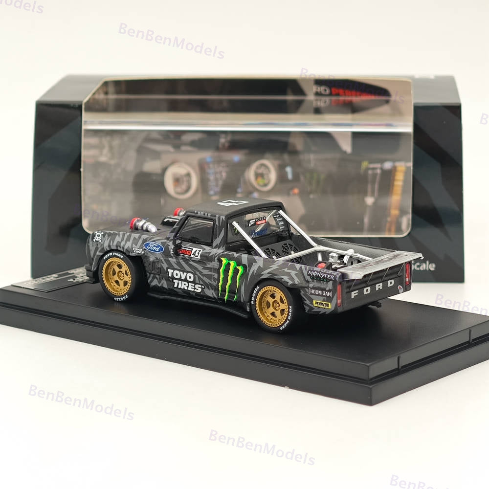 Street Weapon SW 1:64 1977 Ford F-150 Hoonitruck Tianmen - Black Pick Up Diecast