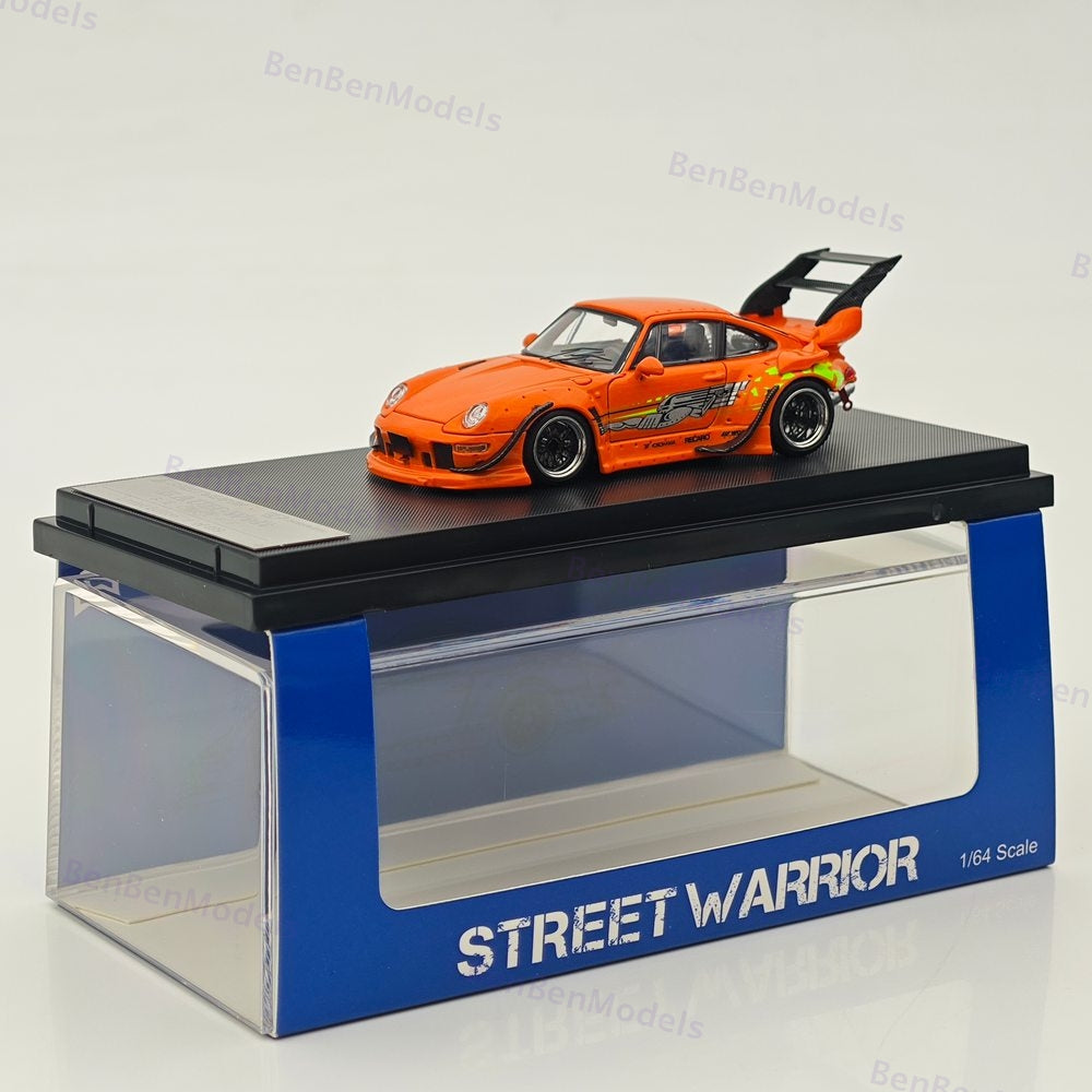 1/64 SW Porsche RWB 993 RAUH-Welt Orange Speed and Furious Diecast Metal Car
