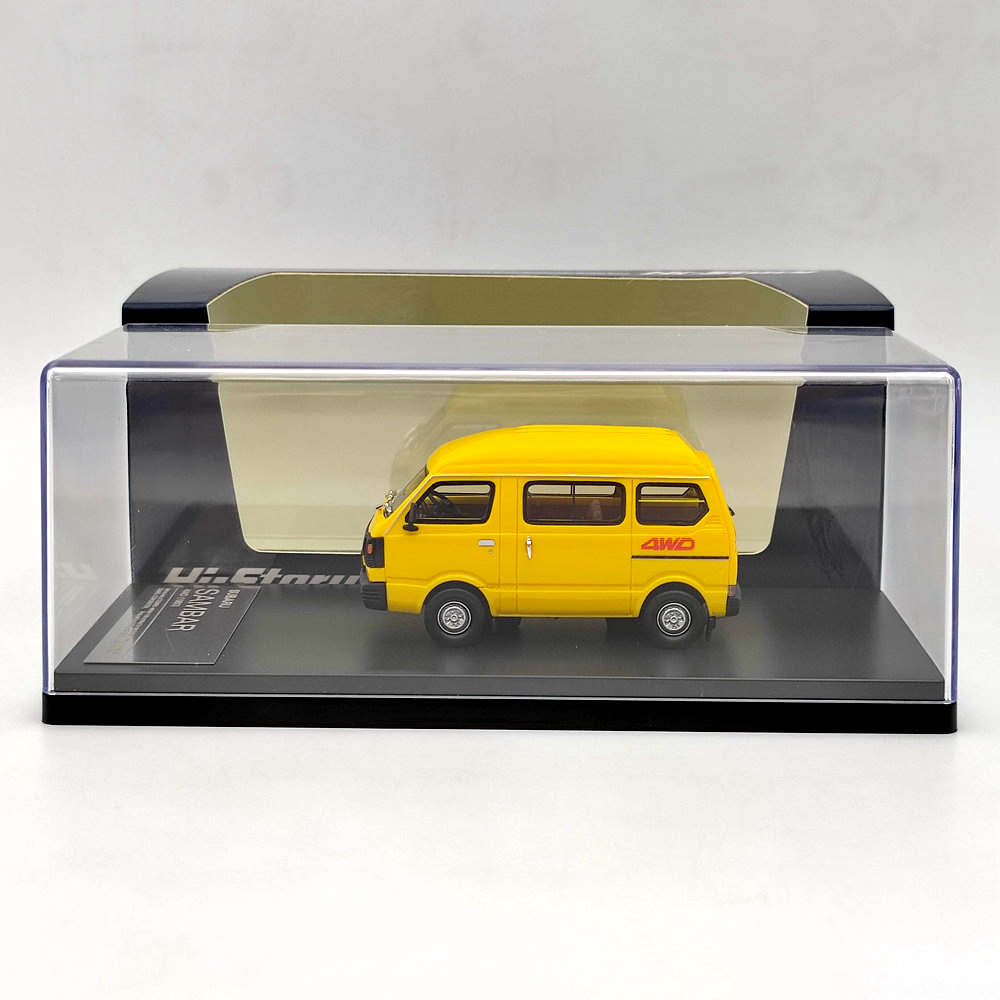 Hi-Story 1/43 Subaru SAMBAR 4WD 1980 HS340YE Modèles en résine Collection de voitures Jouets jaunes Cadeau