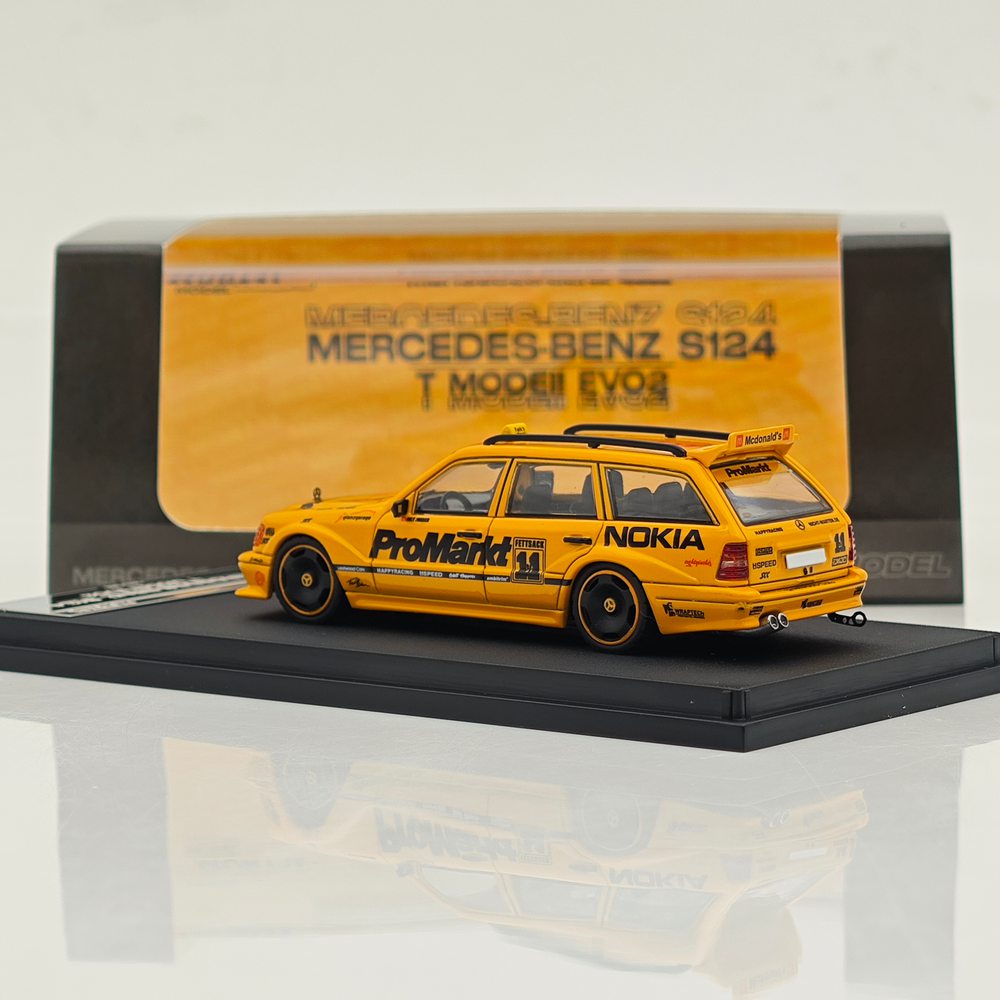 Mortal 1:64 Mercedes-Benz S124 T MODEII EVO2 Wagon Taxi Diecast Toys Car Models Collection Gifts