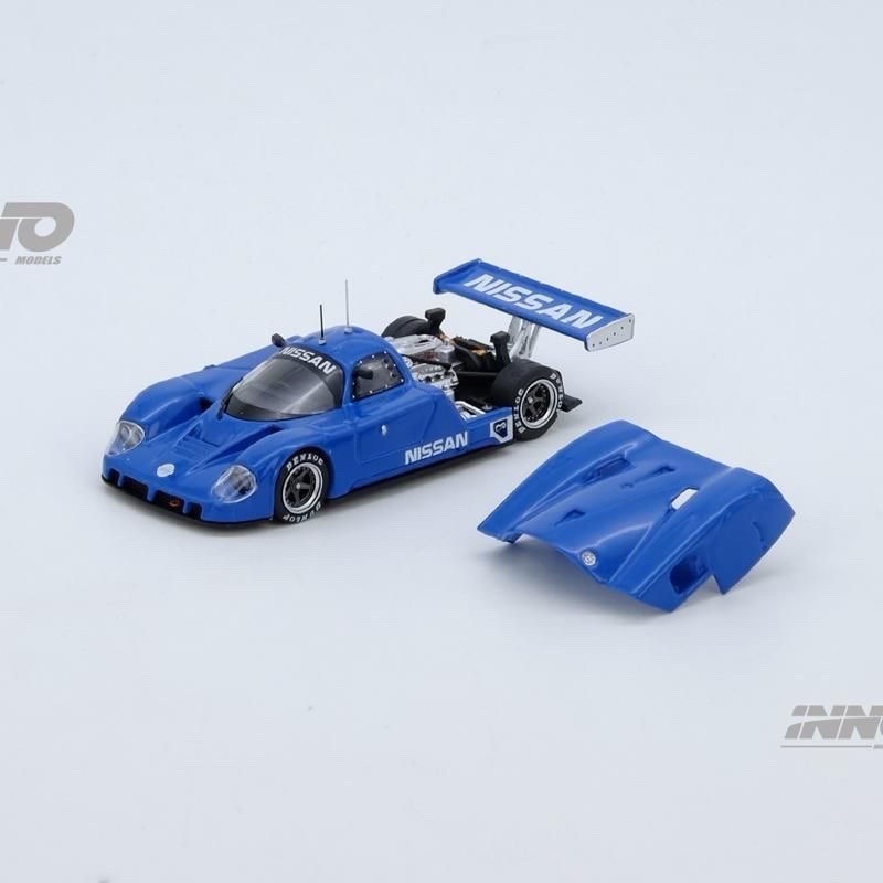 INNO64 1:64 Nissan R89C 1988 Le Mans Test Car Alloy Model Car Collectible Gifts Blue