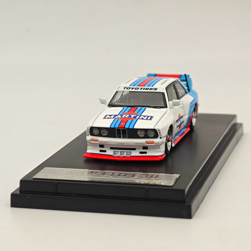 Street Weapon 1:64 BMW M3 E30 Live Offend LTO Alloy Model Car -Martini White Diecast Models Car Limited Collection