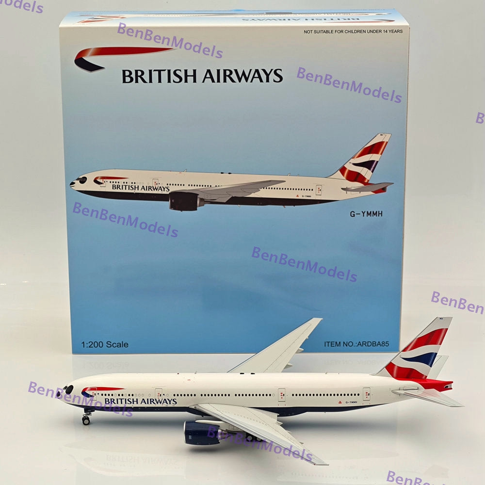 1:200 ARD British Airways / Boeing 777-200 / G-YMMS WITH STAND / Diecast ARDBA85