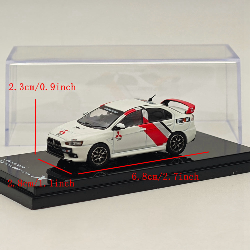 Mitsubishi Lancer Evolution X Ralliart, échelle 1/64, couleur blanche, HJ644053RA