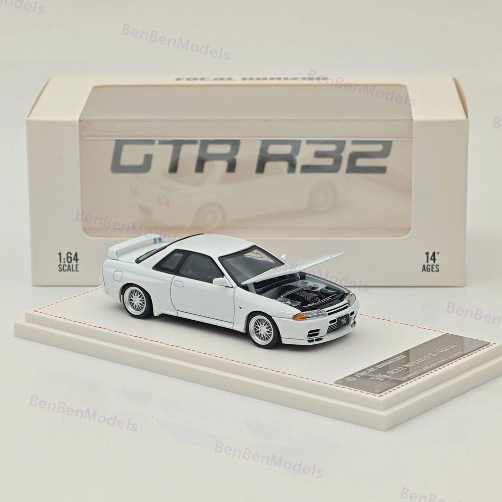 FH 1:64 Nissan Skyline GTR R32 Nismo S-Tune Sports Model White Diecast Metal Car