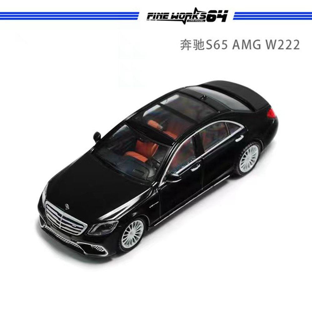 Voiture moulée sous pression Mercedes Benz S65 AMG W222 1:64 Fine Works Jouets Collection Cadeaux Édition limitée