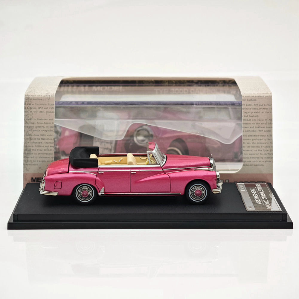 Mortal 1:64 Mercedes Benz 300D Convertible Retro Alloy Car Model Collection Diecast Toys Car Miniature Hobby Gifts