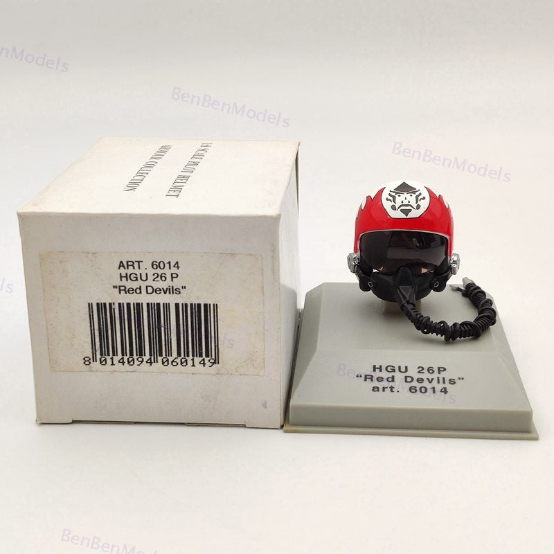 1:8 Scale CDC Armour Pilot Helmet HGU 26P Red Devils #6014 Diecast Model