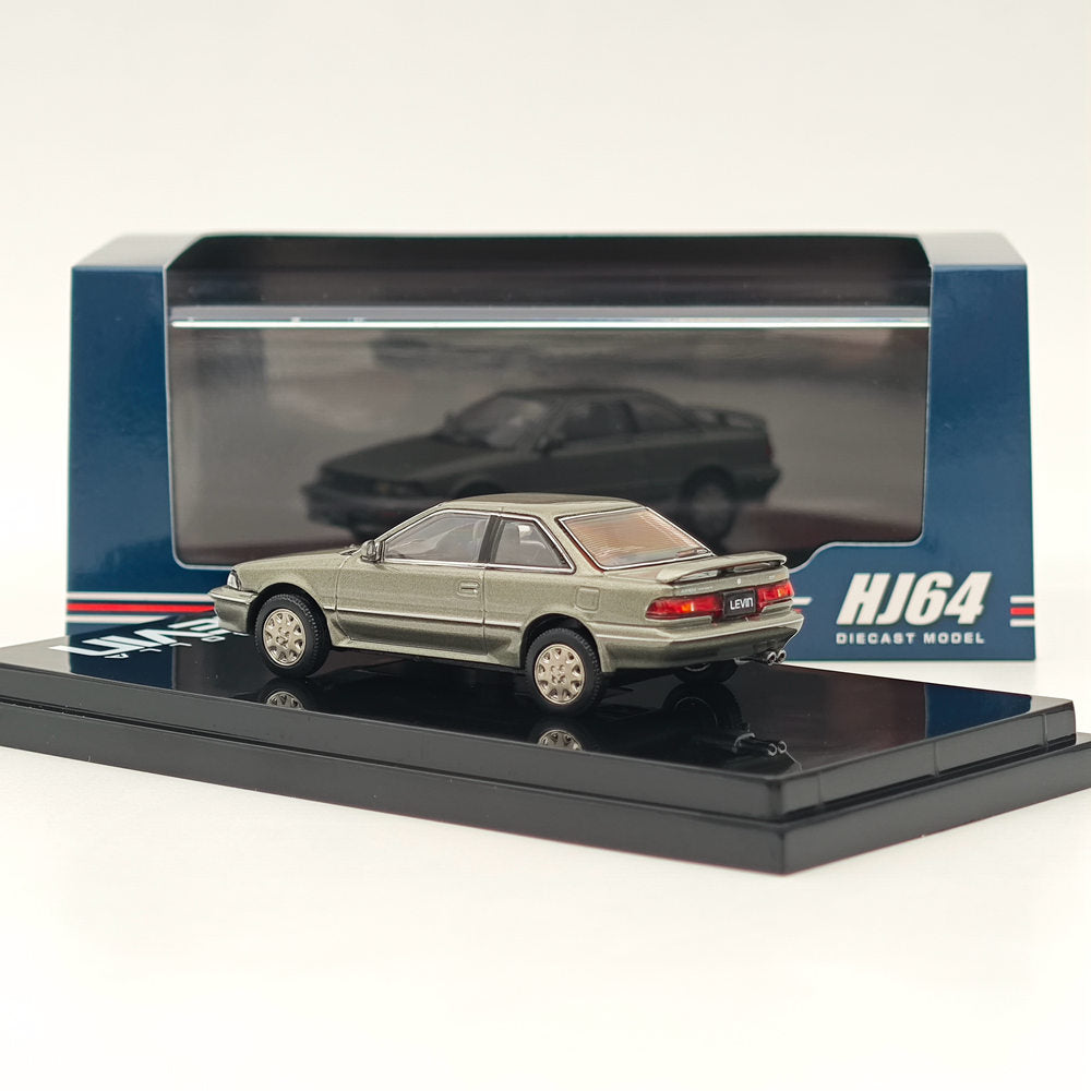 Modèle réduit de voiture moulée sous pression Toyota COROLLA LEVIN GT APEX AE92 grisâtre Hobby Japan 1/64