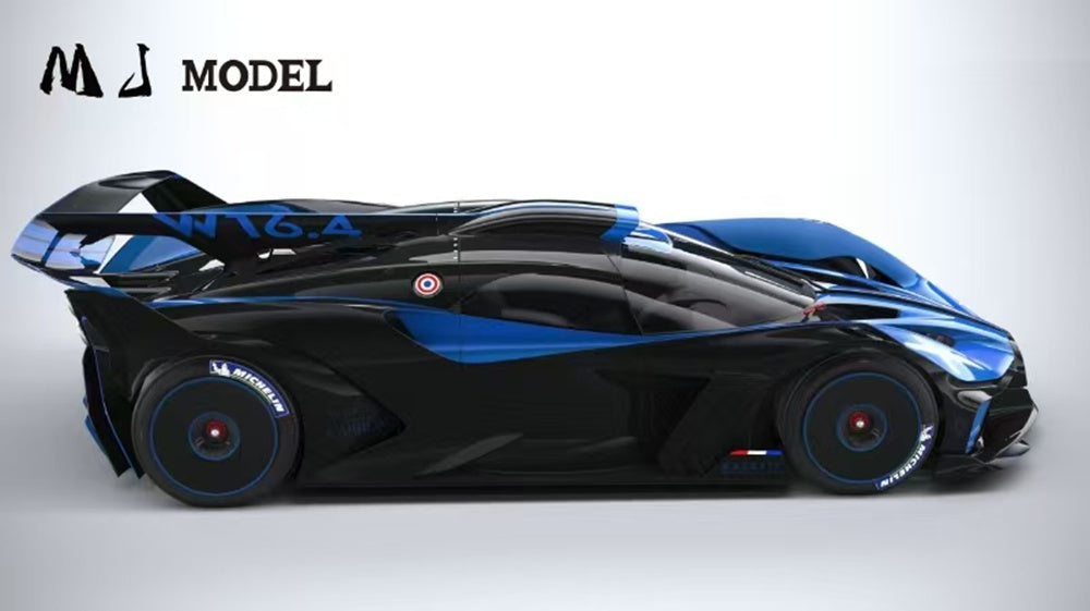MJ 1/64 Bugatti bolide Carbon Fiber Trim Miniature Diecast Toys Car Models Collection Gifts Limited Edition