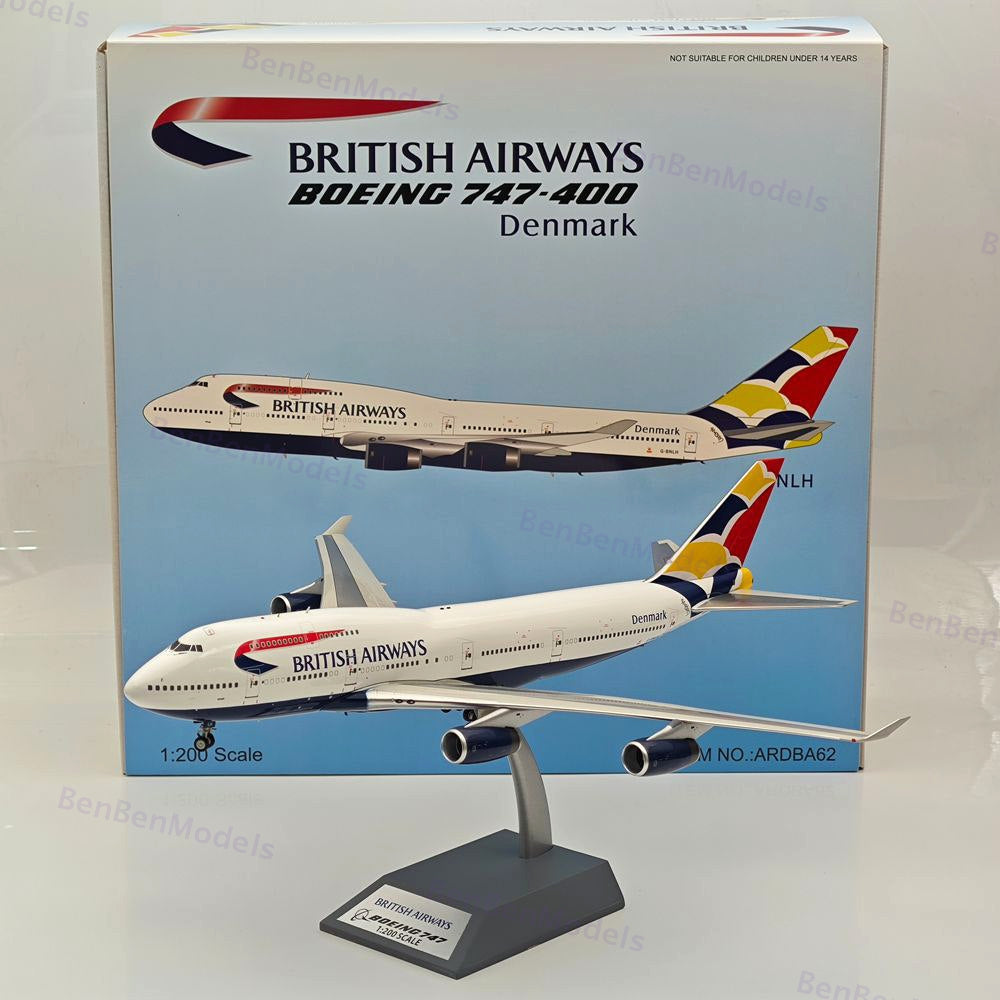 ARD-Models British Airways Boeing 747-400 / G-BNLH / ARDBA62 / Denmark / 1:200