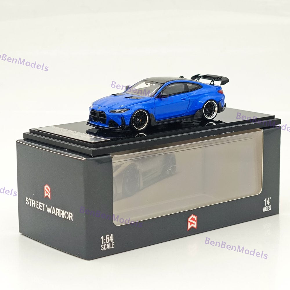1:64 SW BMW G82 M4 Wide-Body Modified - Portimao Blue Diecast Model Car Limited