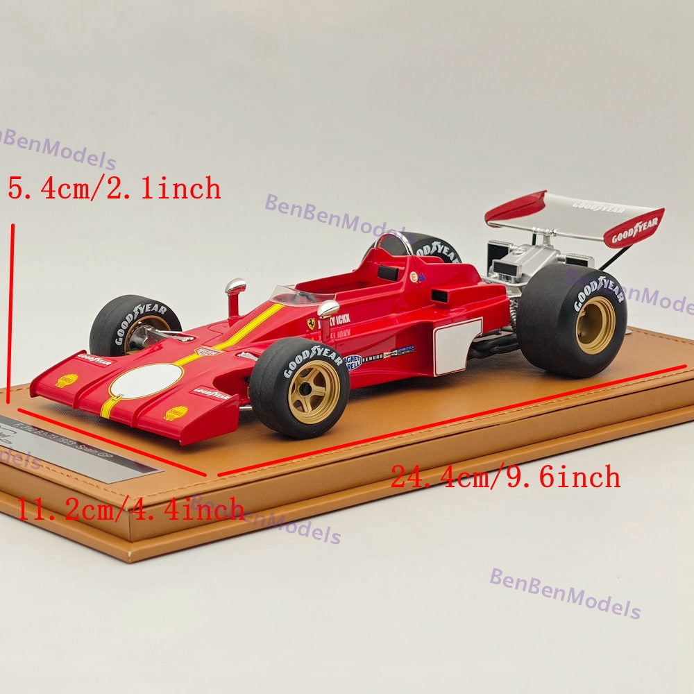 Tecnomodel 1/18 F1 312 B3-73 #0 1973 TEST DRIVE Spain GP Red Resin Model