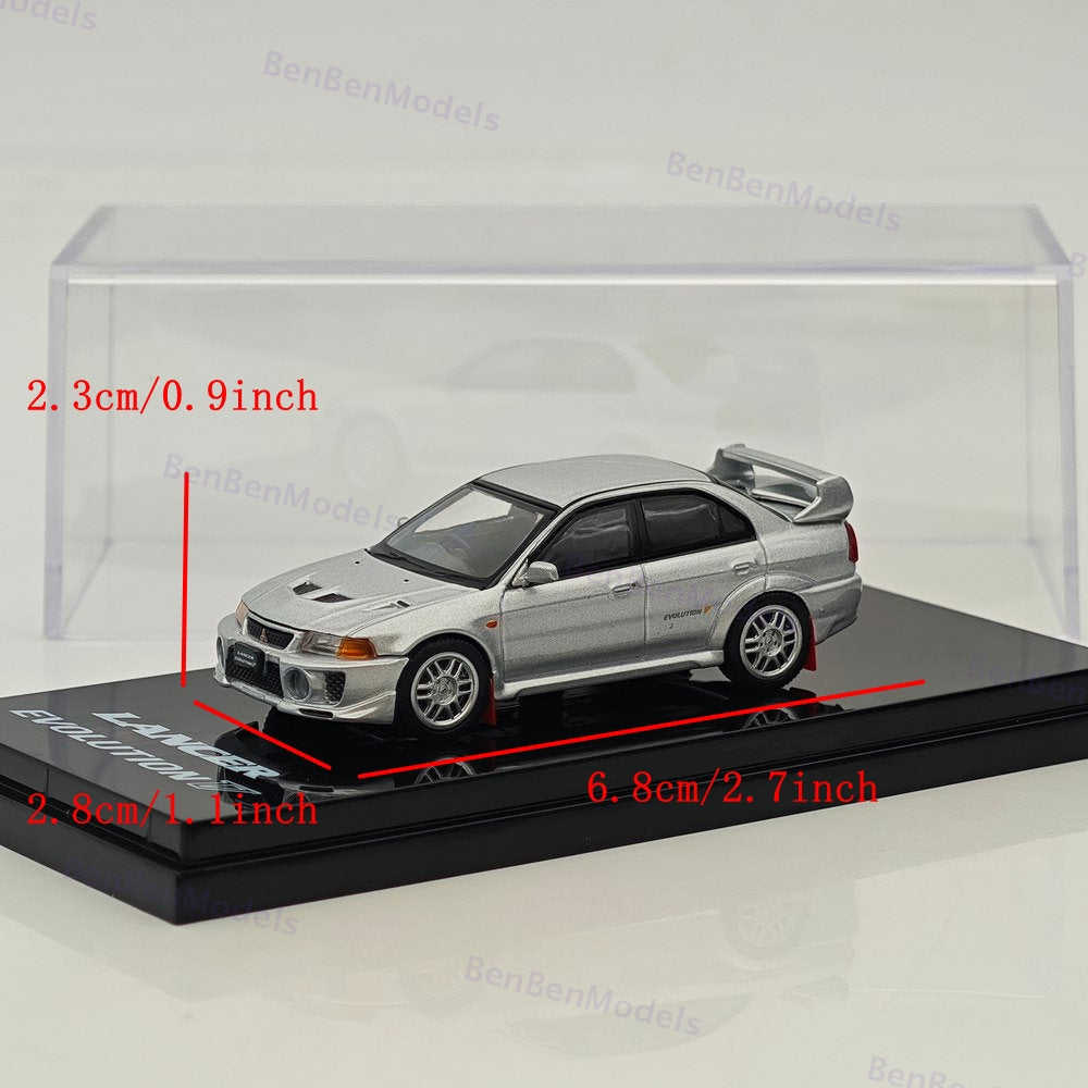 Hobby Japan 1/64 Mitsubishi Lancer GSR Evolution V (CP9A)1998 Silver HJ642032AS