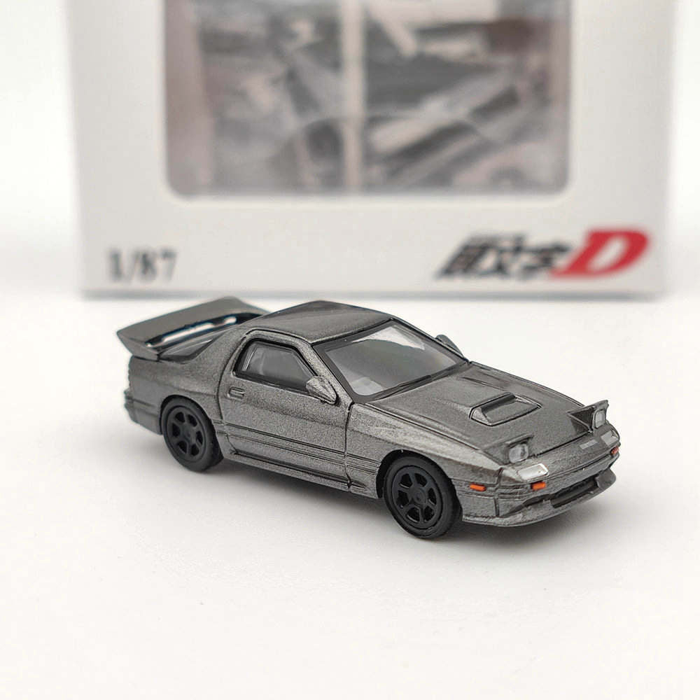 LF 1/87 Mazda Fc3s Initial D Jouets moulés sous pression Modèles de voitures Véhicules miniatures Hobby Cadeaux de collection