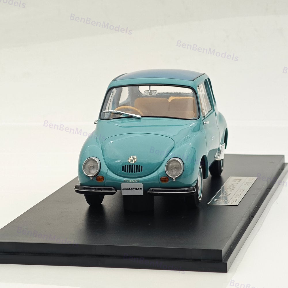 1:18 Ebbro Subaru 360 1958 Mini Beetle Master Blue Resin Model Car Limited