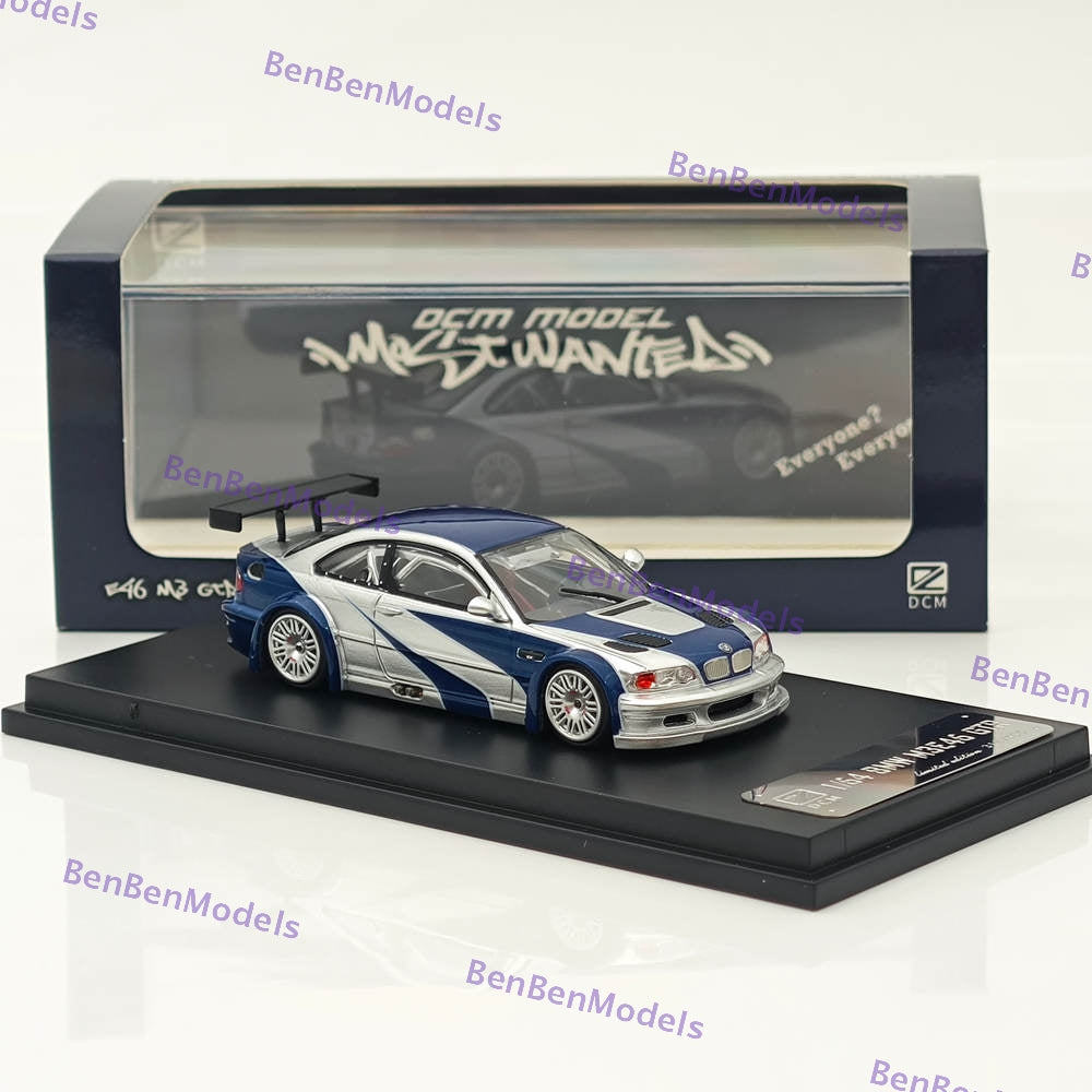 1:64 DCM BMW M3 GTR E46 Need For Speed Livery Diecast Toys Car Models Miniature