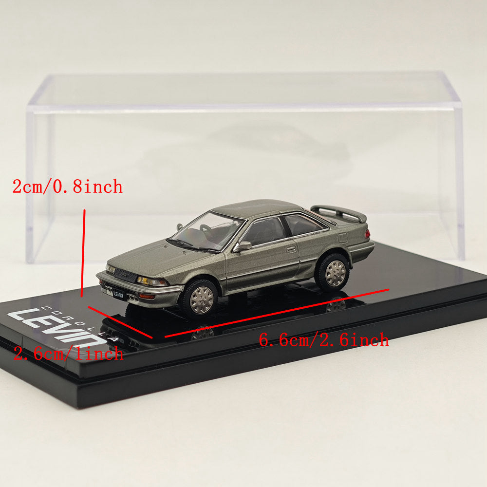 Modèle réduit de voiture moulée sous pression Toyota COROLLA LEVIN GT APEX AE92 grisâtre Hobby Japan 1/64