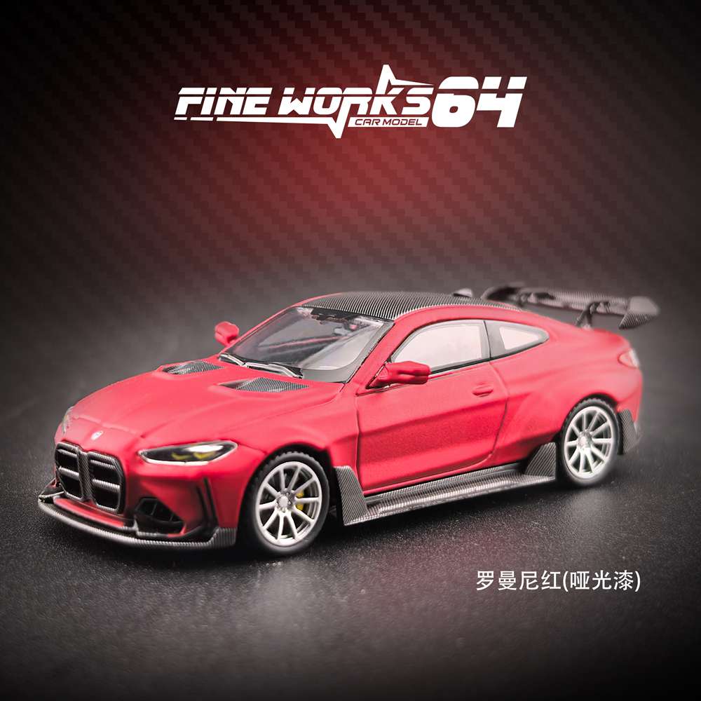 Fine Works 1:64 BMW G82 M4 ADRO BODY KIT Miniature Diecast Toys Car Models Collection Gifts