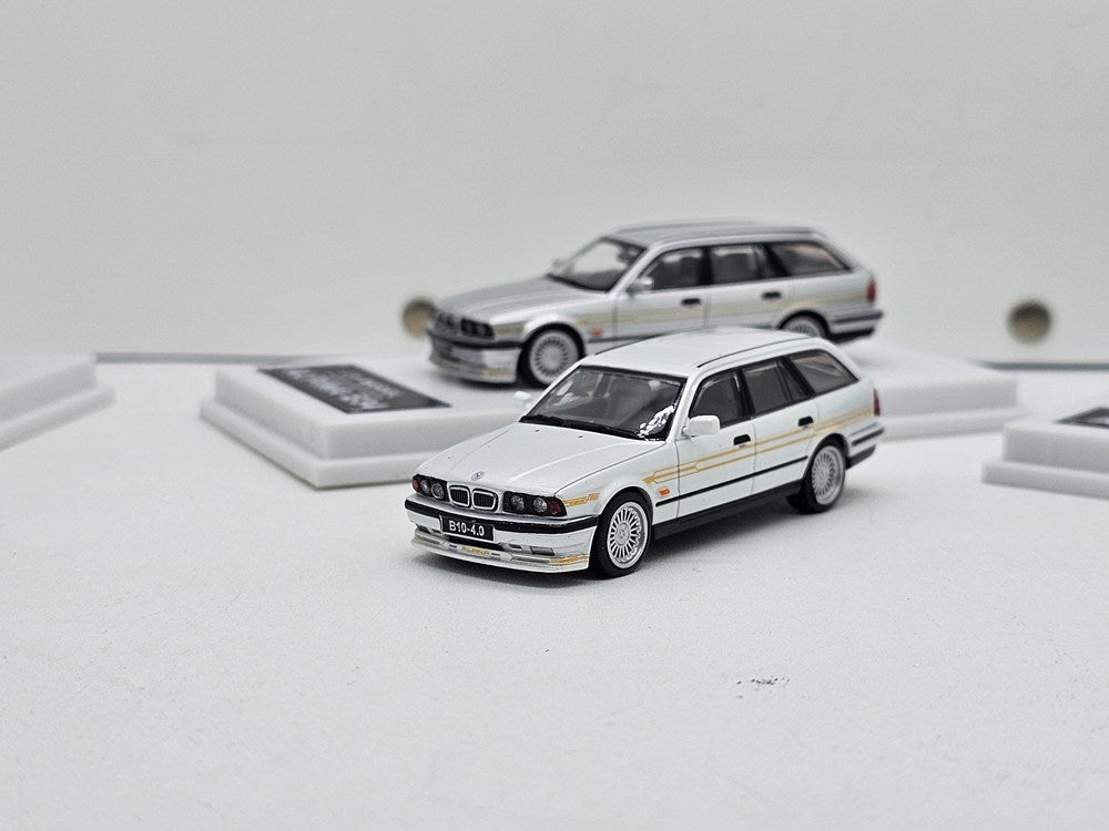 MJ 1:64 BMW E34 Touring alpina Diecast Toys Car Models Hobby Collection Gifts