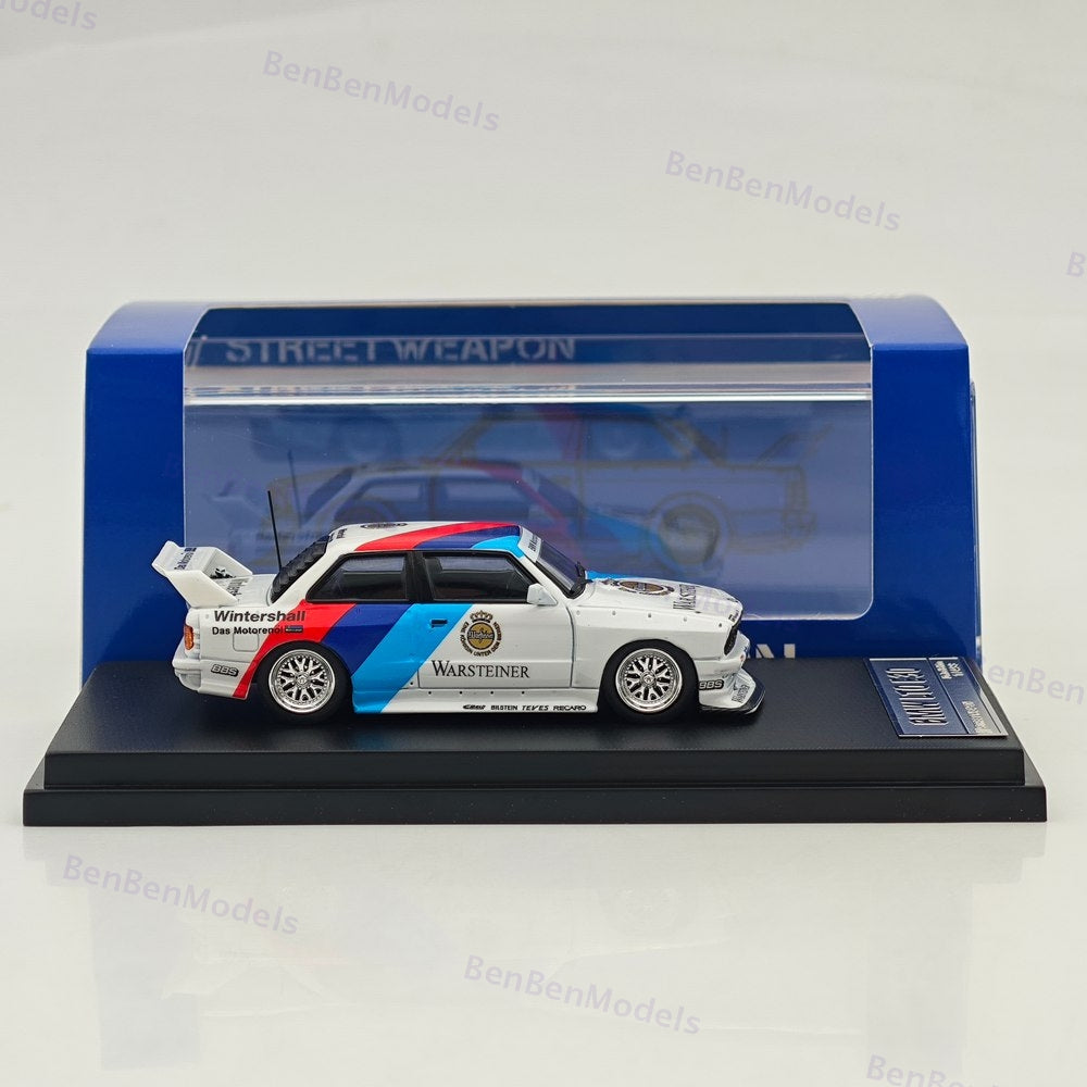 1/64 SW BMW LTO E30 M3 - Warsteiner Racing White Diecast Model Car Collection