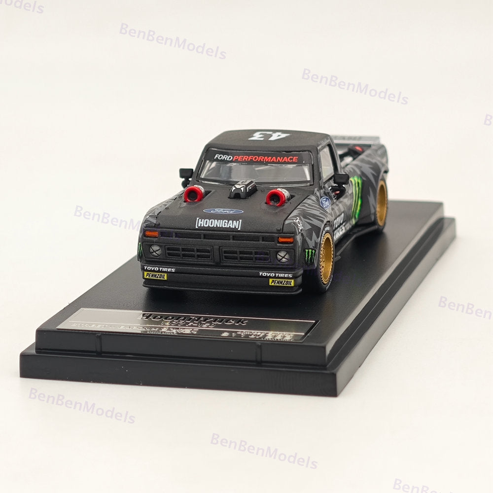 Street Weapon SW 1:64 1977 Ford F-150 Hoonitruck Tianmen - Black Pick Up Diecast