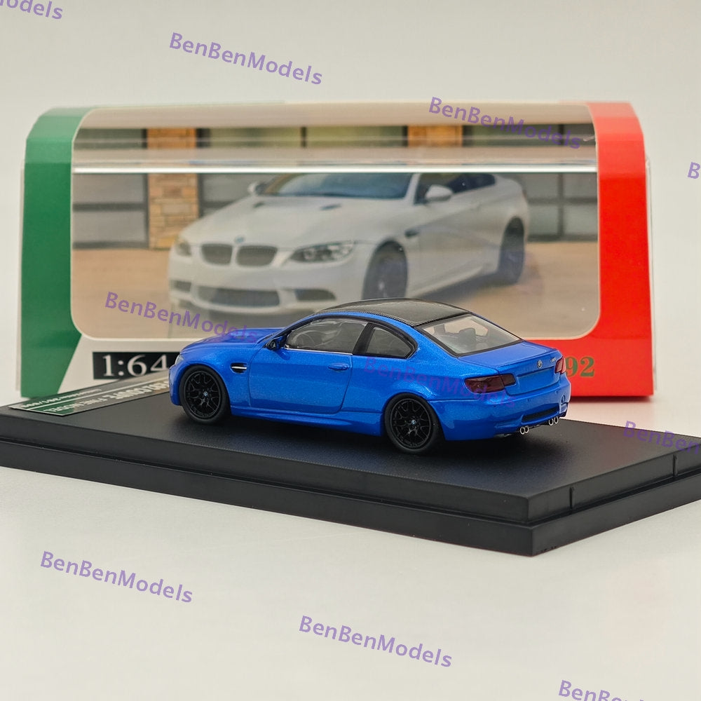 Modèle réduit BMW M3 E92 Coupé Bleu moulé sous pression à l'échelle 1/64