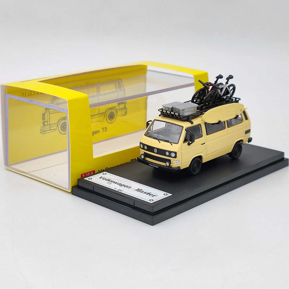 Master 1:64 Porsche B32 & VW T3 Multivan 1985 Van With Accessories Diecast Toys Car Models Miniature Hobby Exquisite Gifts