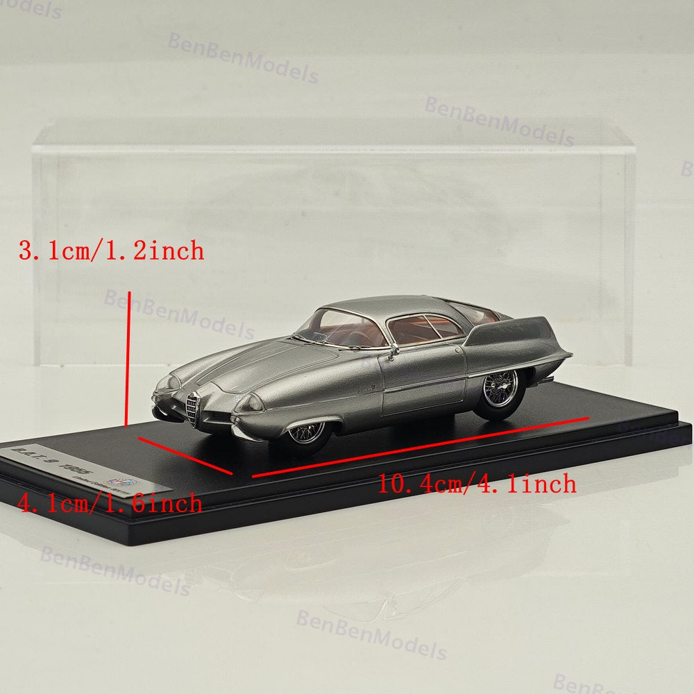 PMC 1/43 Alfa Romeo B.A.T. 9 1955 Silver Resin Model Car Limited Edittion 111