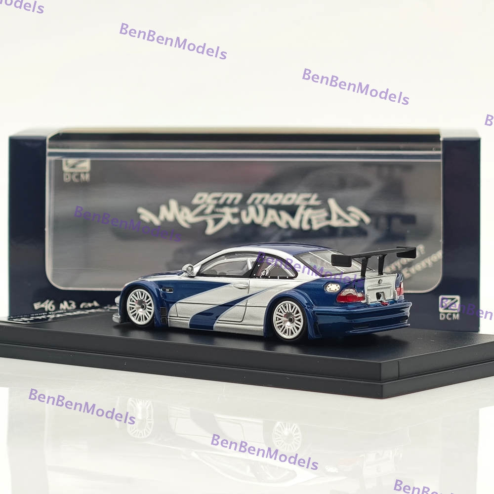 1:64 DCM BMW M3 GTR E46 Need For Speed Livery Diecast Toys Car Models Miniature