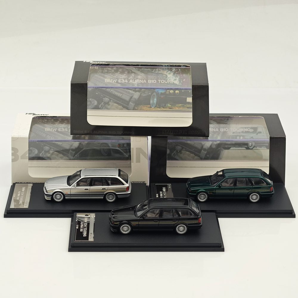 Mortal 1:64 BMW E34 M5 ALPINA B10 TOURING Wagon Openable Hood Diecast Toys Car Models Hobby Collection Gifts
