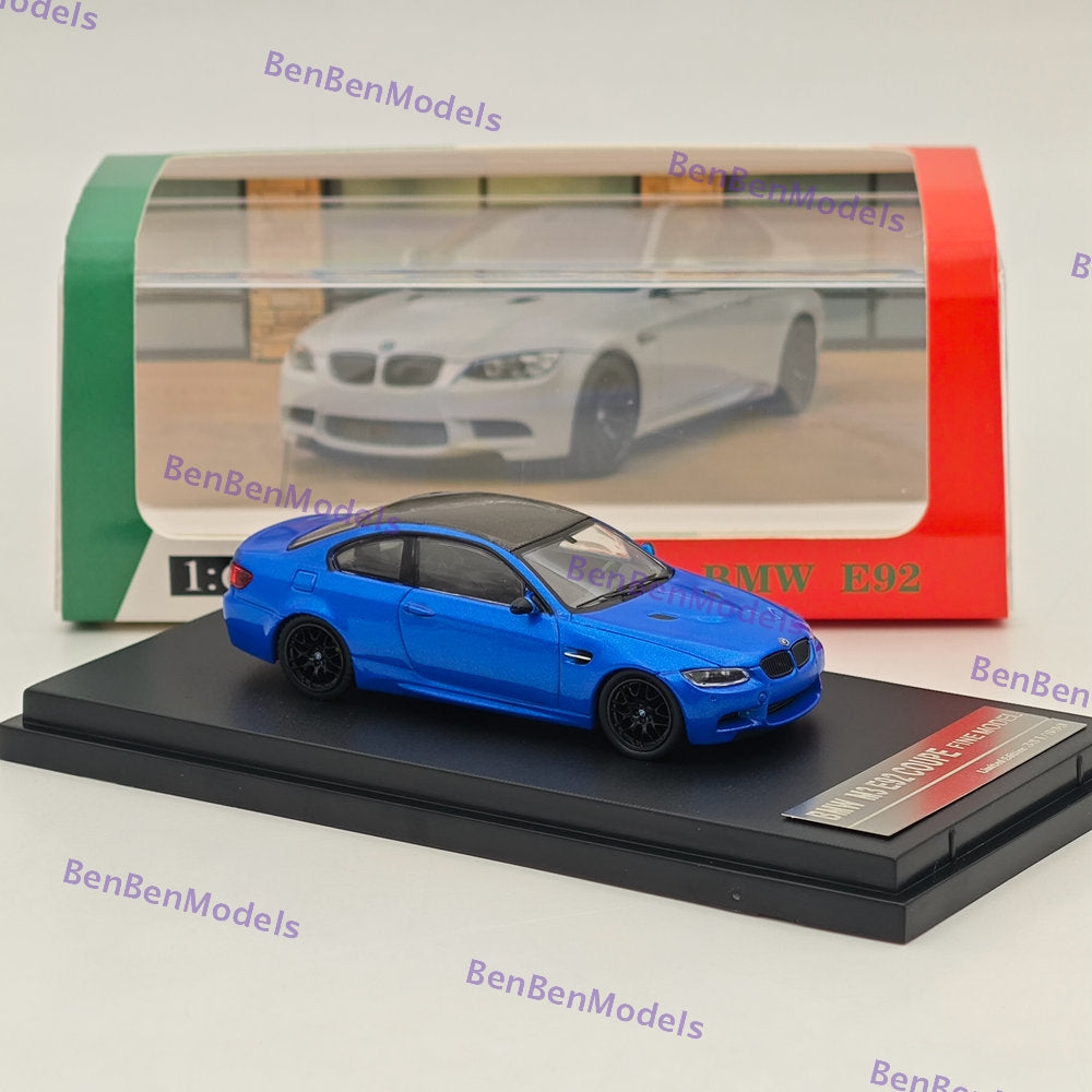 Modèle réduit BMW M3 E92 Coupé Bleu moulé sous pression à l'échelle 1/64