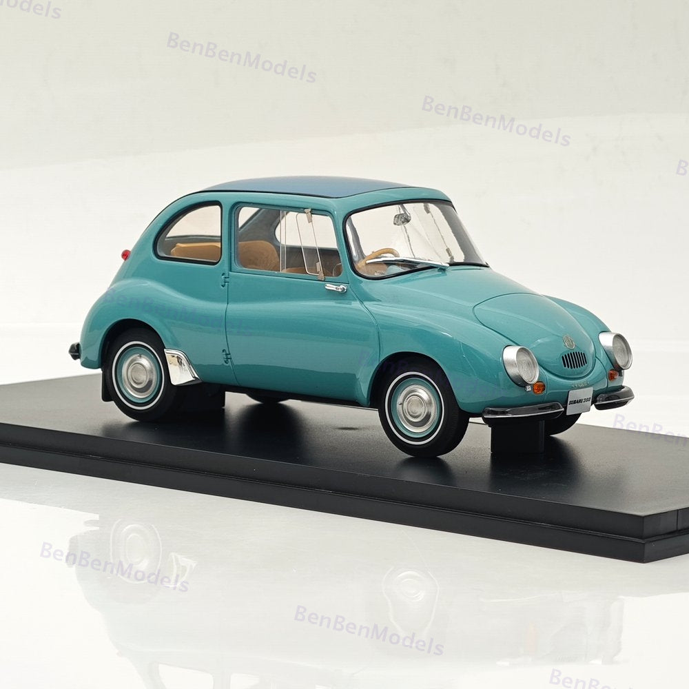 1:18 Ebbro Subaru 360 1958 Mini Beetle Master Blue Resin Model Car Limited