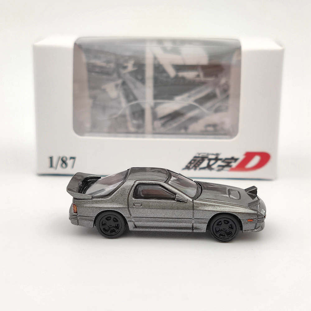 LF 1/87 Mazda Fc3s Initial D Jouets moulés sous pression Modèles de voitures Véhicules miniatures Hobby Cadeaux de collection