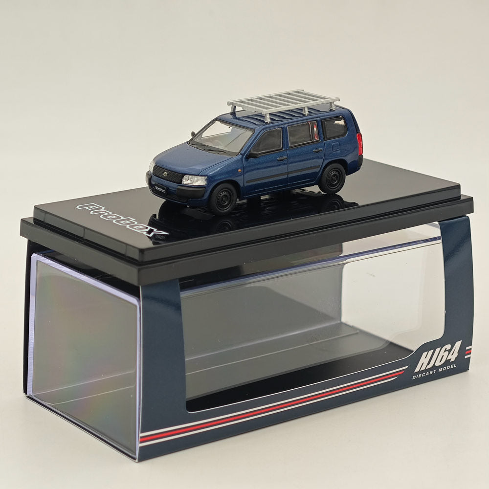 1/64 Hobby Japan Toyota PROBOX Customized ver. with ROOF CARRIER Blue HJ642062BL